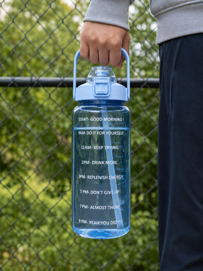 Premium 2000ML Motivational Time Marker Leakproof Water Bottle
